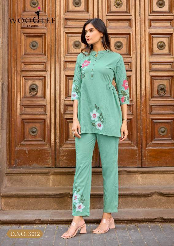 Wooglee tulip vol 3 cord set Kurti wholesalers in Chandni Chowk